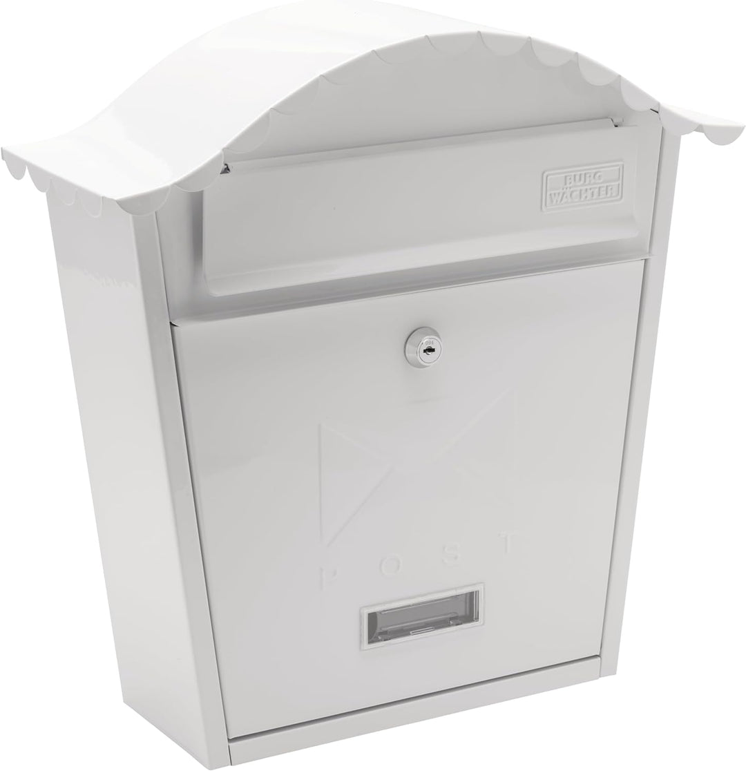 Sterling MB01 Briefkasten, klassisch, Weiss, Weiss
