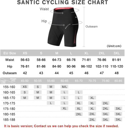 Santic Fahrradhose Damen Gepolstert Kurz Radlerhose Damen Radhose Damen mit Sitzpolster Radsportshor