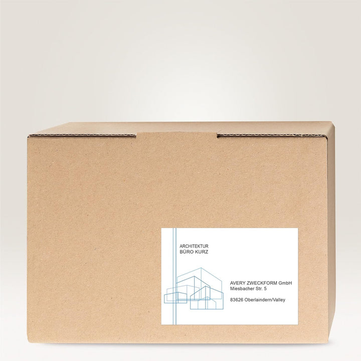 AVERY Zweckform 3655 Universal Etiketten (200 Klebeetiketten, 210x148mm auf A4, bedruckbare Versande