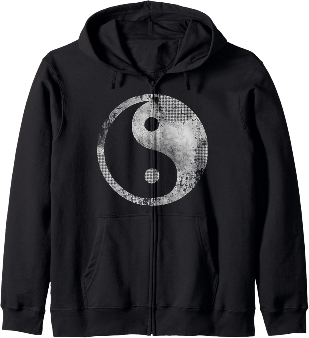 Yin Yang Taoist Taoismus Tao Vintage Fade Kapuzenjacke