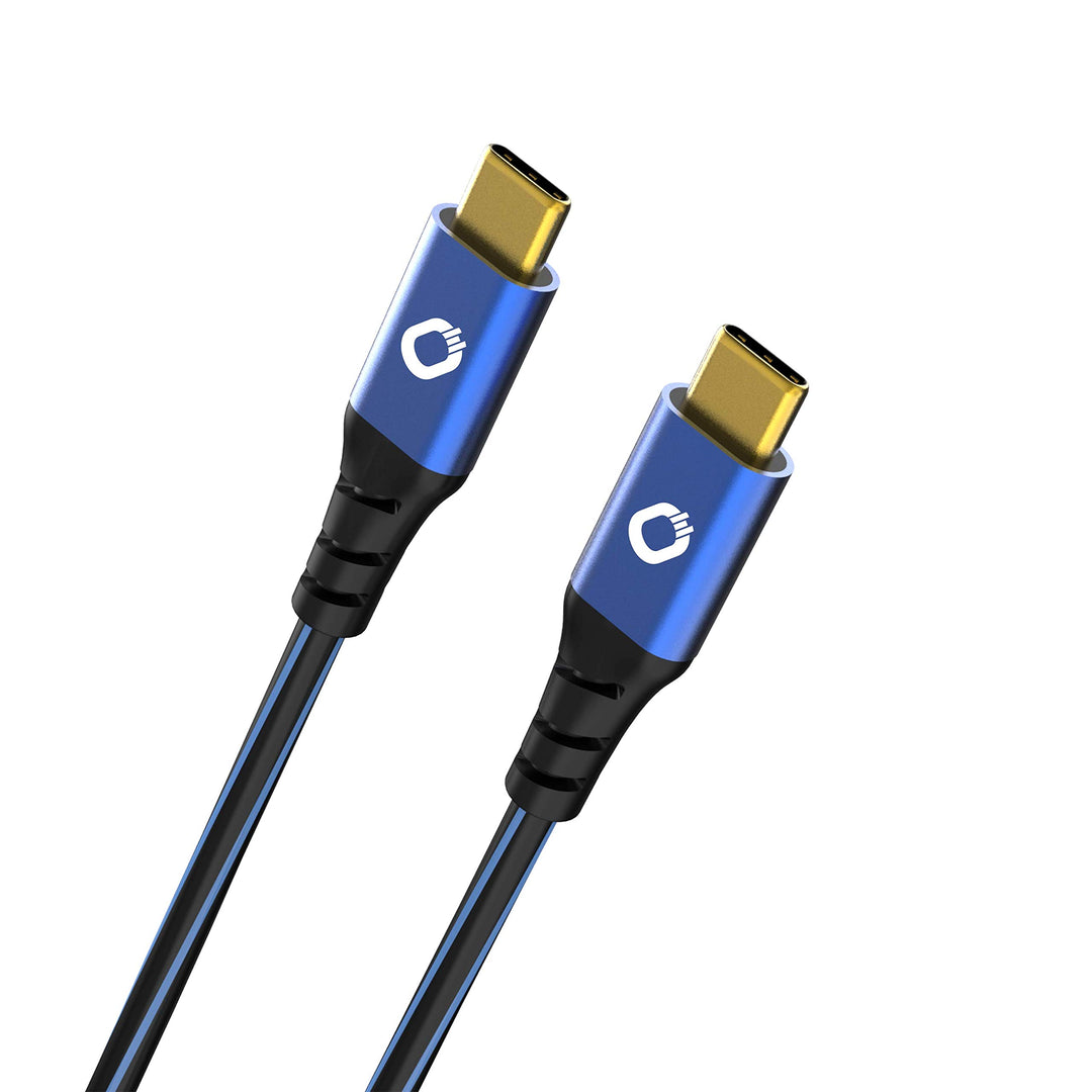 Oehlbach USB Plus CC - USB-Kabel für Smartphones 2 x Typ C 3.1 - PVC-Mantel - OFC, blau/schwarz - 50
