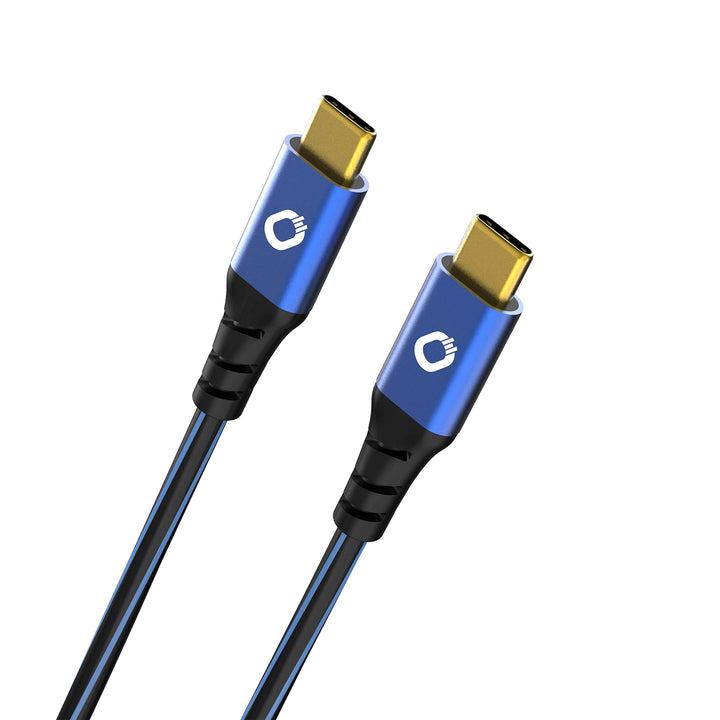 Oehlbach USB Plus CC - USB-Kabel für Smartphones 2 x Typ C 3.1 - PVC-Mantel - OFC, blau/schwarz - 50