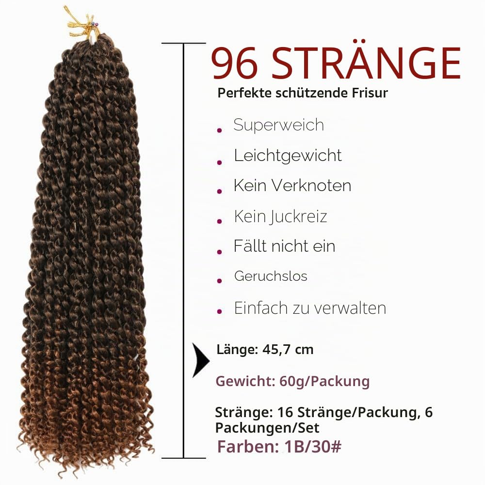 Passion Twist Hair,passion twist 6 Packs 18 Inch (45.5 cm), passion twist t30,Faux Locs Crochet Hair