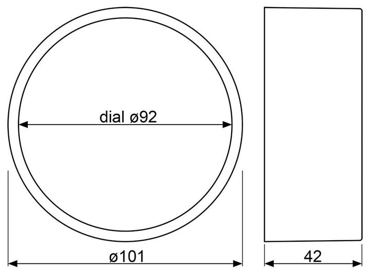 Delite Clausen 605500 Edelstahl gebürstet Barometer Zifferblatt satiniert B x H 100 mm x 44 mm