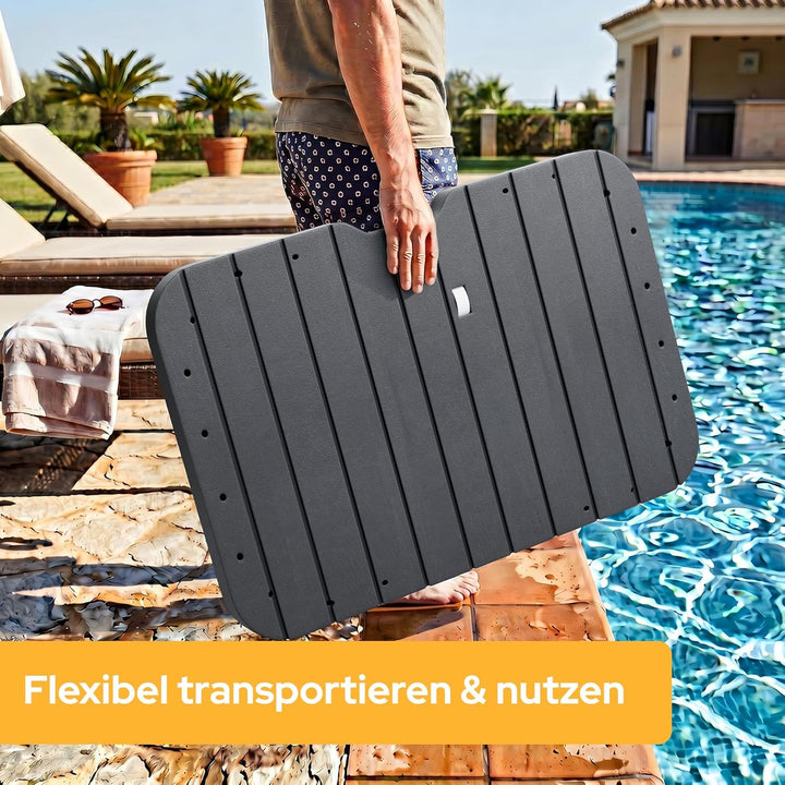 Arebos Bodendusche Garten | Outdoor Dusche Fussrad 4m Fontänenhöhe | Gartendusche Warm- & Kaltwasser