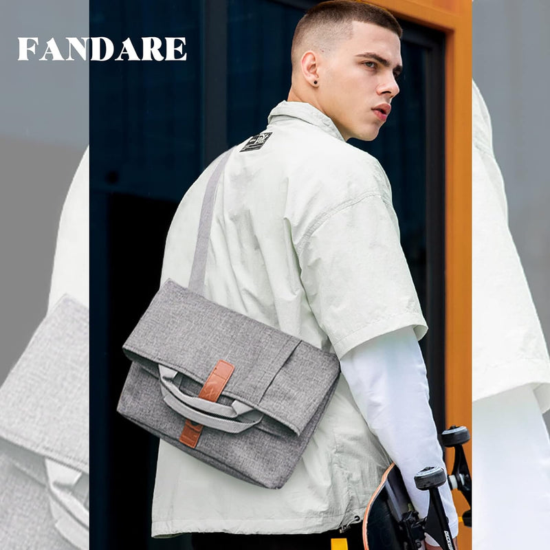 FANDARE Umhängetasche Herren Arbeitstasche Erweiterbar Messenger Bag Schultertasche Herrentasche Kur