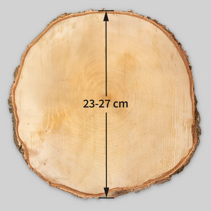 Grosse Holzscheiben zum Basteln oder Dekorieren - 10 Stück naturbelassene Baumscheiben ca. 25 cm (23