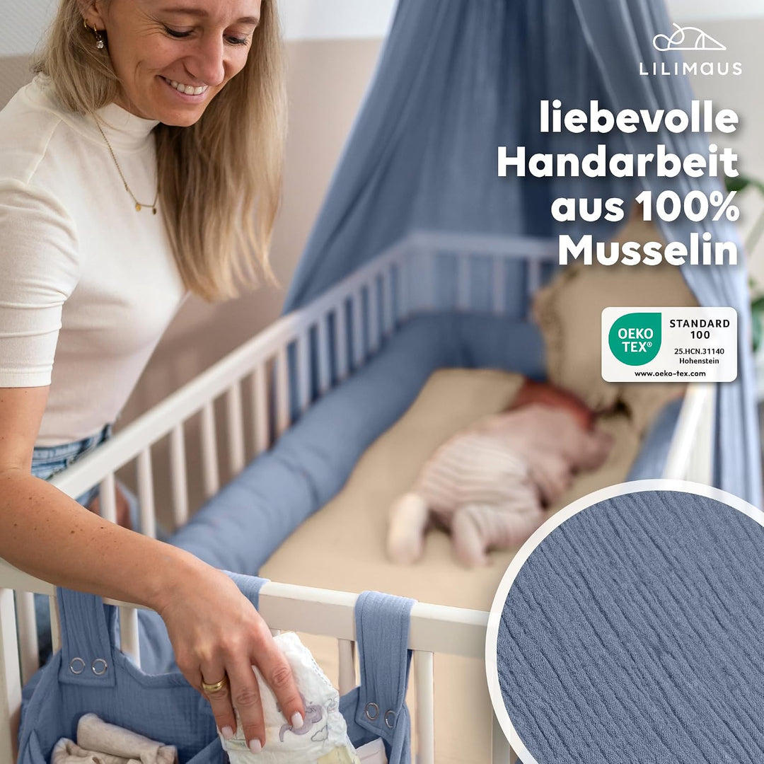 lilimaus Betttasche für Kinderbett [in 12 Farben] Aufbewahrungstasche | Für Spielzeug - Betttasche f