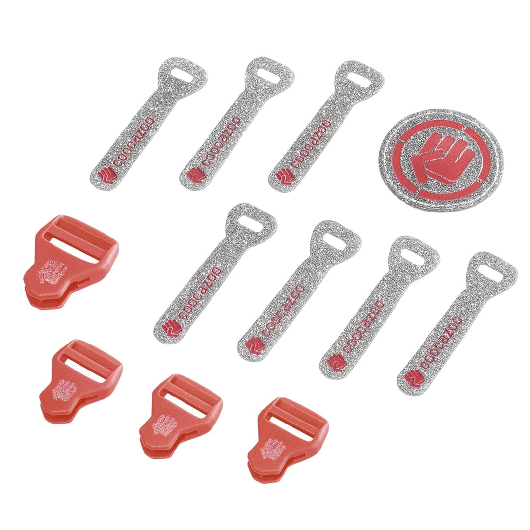 coocazoo MatchPatch Special Sprinkled Hibiscus, rot, Zubehör-Set um Rucksäcke selbst zu gestalten, a