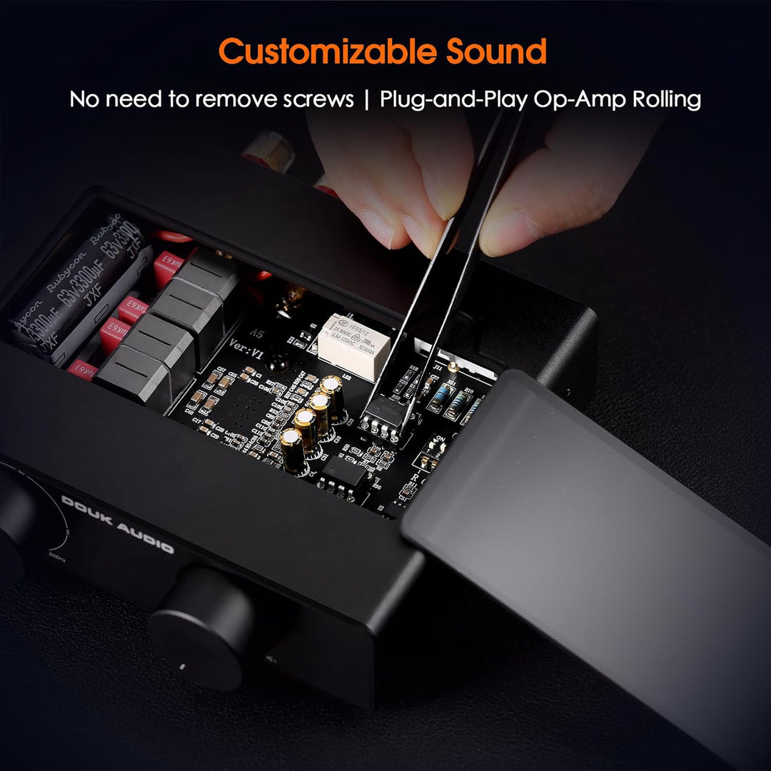 Douk Audio A5 Stereo Verstärker TPA3255, 600W Mini HiFi Audio Leistungsverstärker Klasse D für Heimk