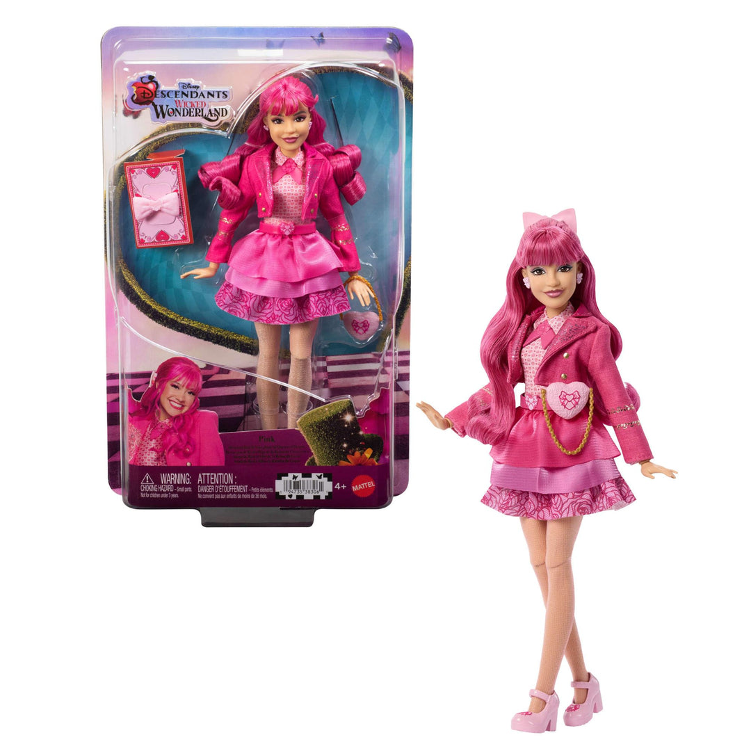 Mattel Disney „Descendants: Wicked Wonderland“ Modepuppe und Accessoires, Pink, Schwester von Red un