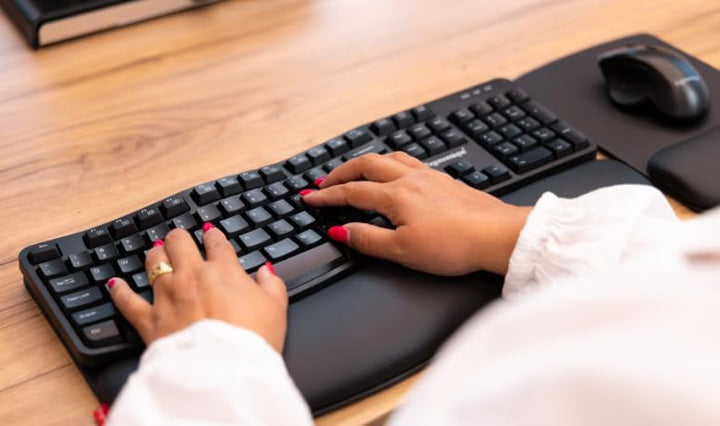 ErgoTouch Flow Ergonomisches Set aus kabelloser Tastatur und Maus mit QWERTZ-Layout – Ergonomische W