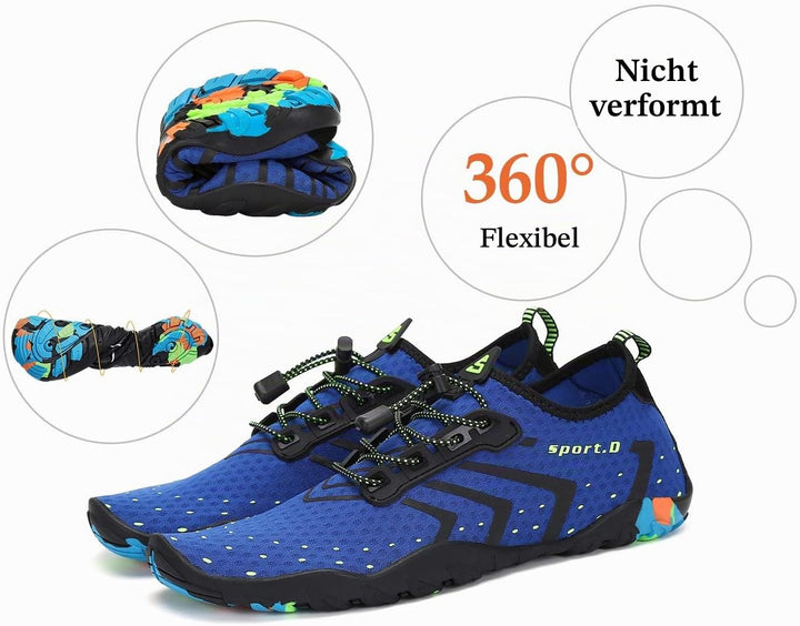 SAGUARO Badeschuhe für Herren Damen - 7/9 Drainagelöcher Schnelltrocknende rutschfest, Gr 35-48 40 E