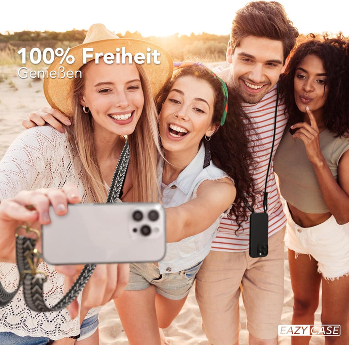 EAZY CASE Handykette - Verstellbares Taschenband kompatibel mit iPhone 16 Pro, Schulterriemen, Handy