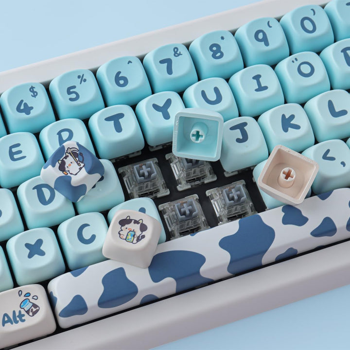 JOMKIZ 142 Keys Keycaps,MOA Profile Keycaps Dye Sublimation Customized ANSI Layout Keycaps Set Compa