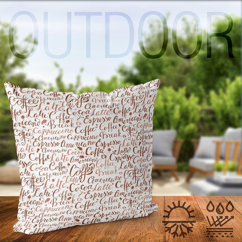 VOID Kaffee Schriftzug Cafe Kissenbezug Kissenhülle Sofakissen Kissen Deko Outdoor-Kissen Dekokissen