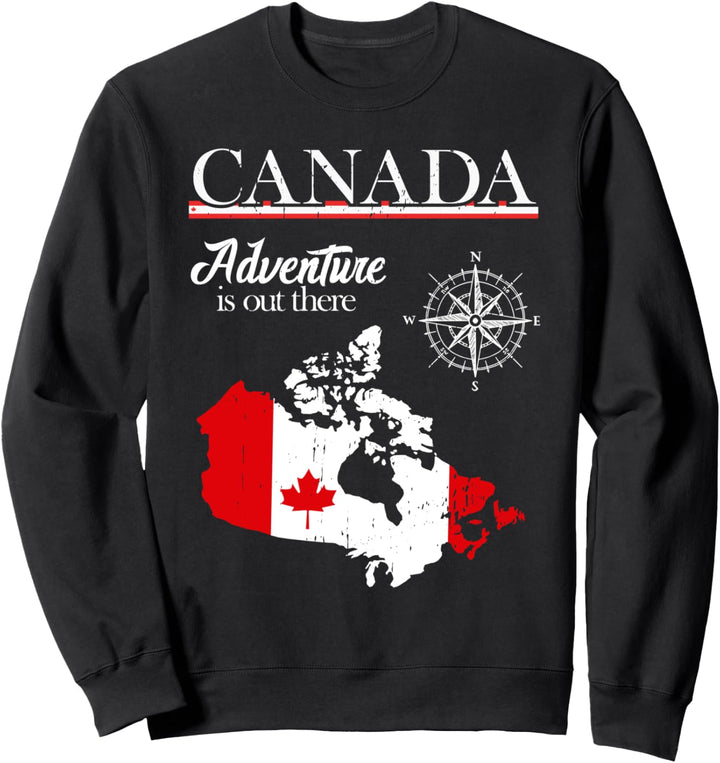 Kanada - Adventure Is Out There - Kanadische Flagge Sweatshirt