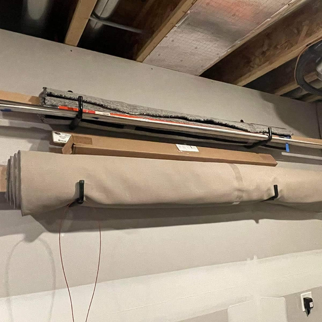 pipabiba 17 cm Garagen-Leiterhaken, 6 Stück, robuste Wandhalterung, Organizer für Klappstühle, Fahrr