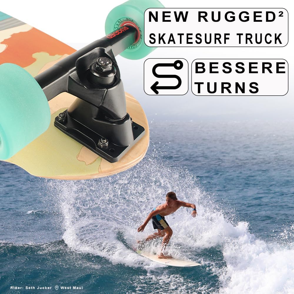 JUCKER HAWAII Surf Skateboards // Skatesurfer // Surfskate // Bestes Surf-Training // Superbeweglich