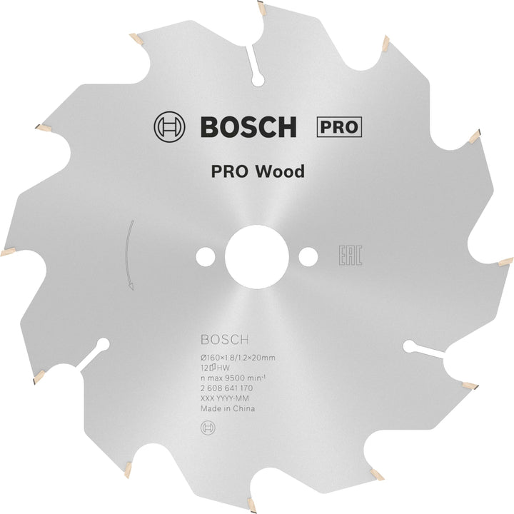 Bosch 1x PRO Wood Kreissägeblatt für Akku-Handkreissägen (für Weichholz, Hartholz, Ø mm, Professiona