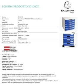 Exacompta 301003D Modulo Ablagebox, 350 x 288 x 320 mm, mit 5 Schubladen, ideal für Dokumente DIN A4