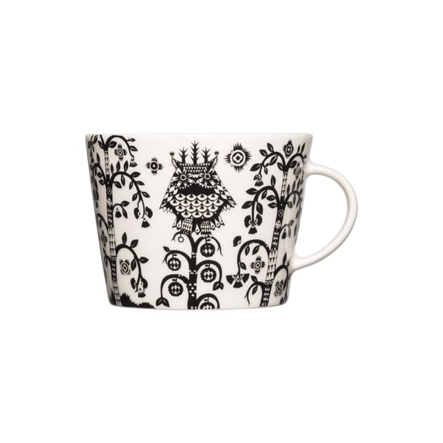 Iittala Becher Taika aus Vitroporzellan, Farbe: Schwarz und Weiss, Masse: 11,8x9,8x7,4 cm, Inhalt: 0