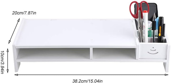 Computer-Organizer, Computer-Ständer, Schreibtisch-Regal mit Aufbewahrungsbox, Heimbüro-Organizer, R