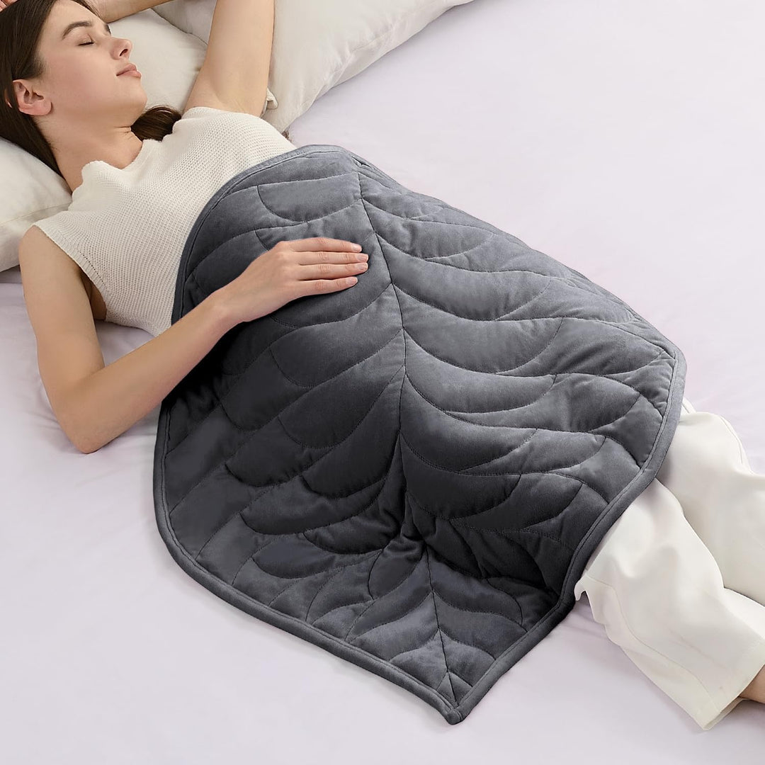 Sivio Kleine Gewichtsdecke 5 lbs (2.3 kg), 58x74 cm - Hochwertiges Kristallsamt Deckchen für Erwachs