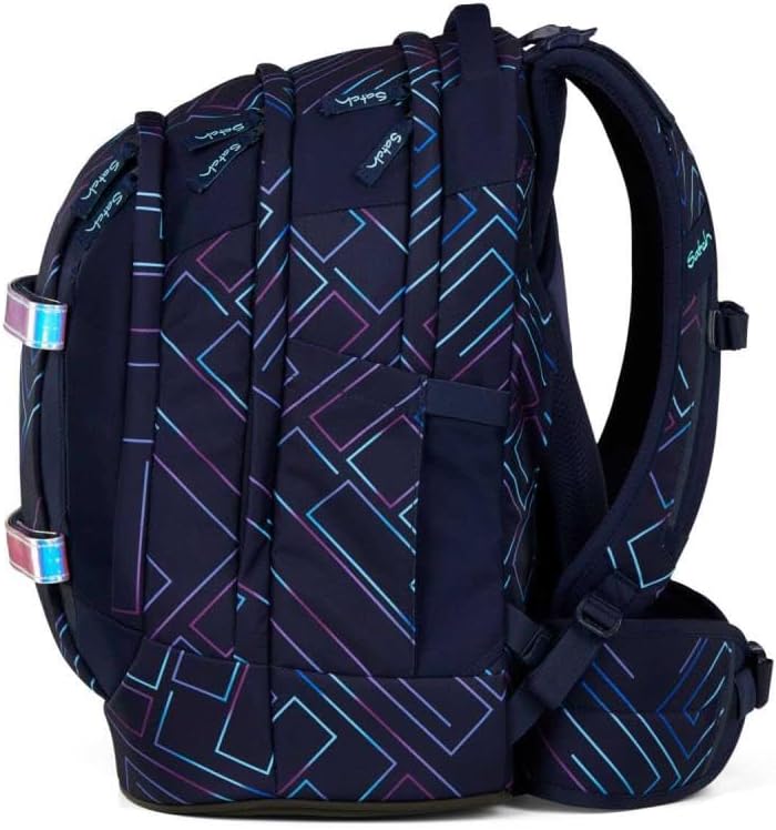 Satch Pack Schulrucksack Set 3tlg. inkl. Schlamperbox und Sportbeutel (Purple Laser), Purple Laser
