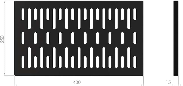 Kaminrost/Ascherost Eckig 430 x 250 x 15 mm passend für Supra ** Kaminöfen inkl. Modellübersicht - A