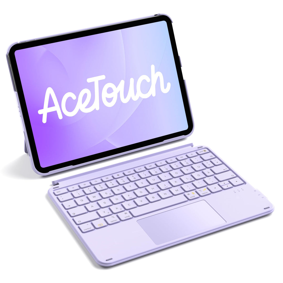 Inateck Hülle mit Tastatur,Ultraleichte Tastatur für iPad 10/11 Generation A16 2025 11 Zoll,iPad Air