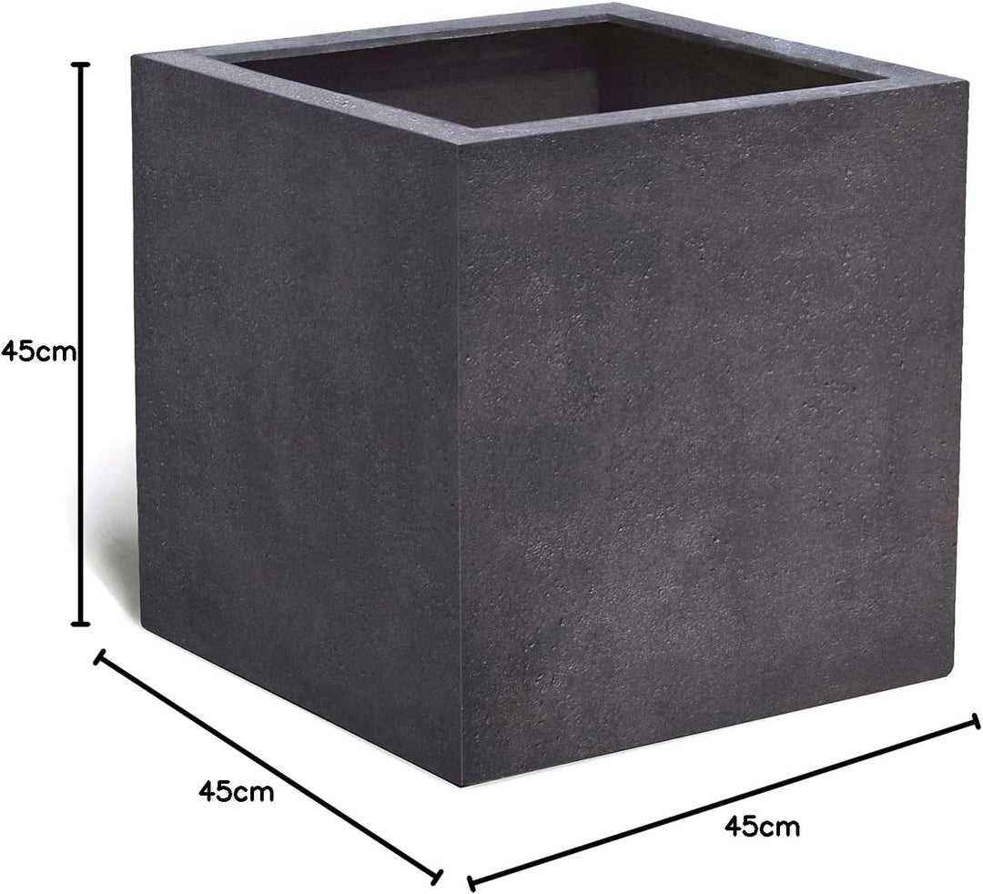 ESCHBACH® Pflanzkübel Cube 45 Espresso Anthrazit Quadratisch * 45 x 45 x 45 cm * 10 Jahre Garantie 4