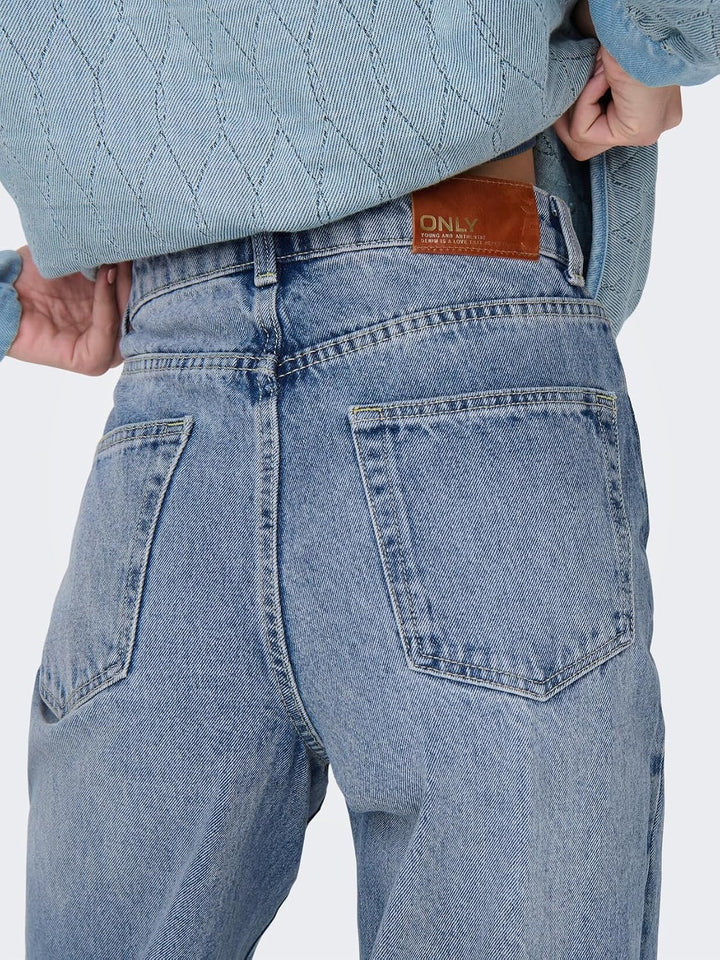 ONLY Female Weit geschnitten ONLHope Life Wide High Waist Jeans 31W / 34L Light Blue Denim, 31W / 34