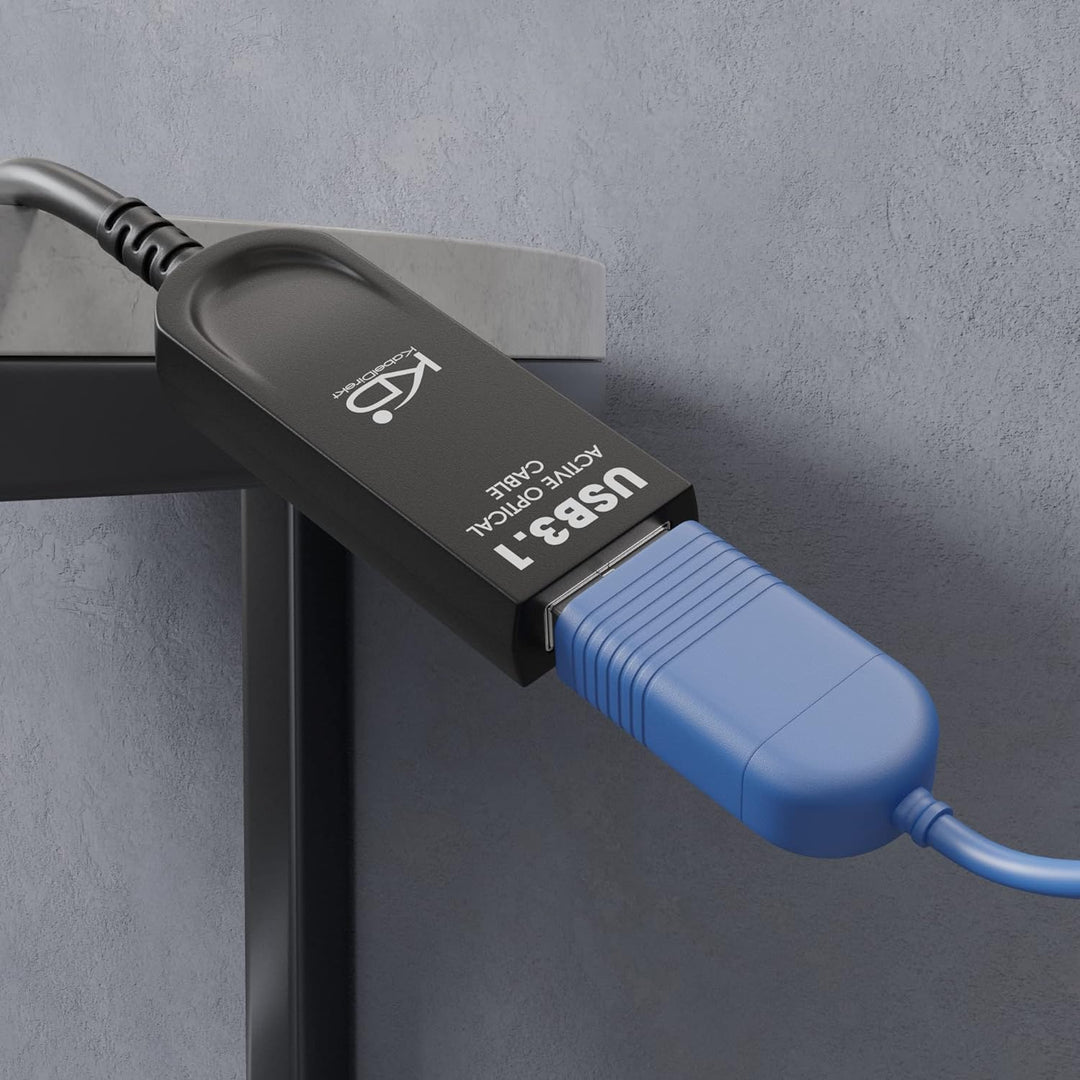 KabelDirekt – USB-Verlängerungskabel, 7,5 m, optisch (USB 3.1 Gen2/SuperSpeed+ für bis zu 10 Gbit/s,