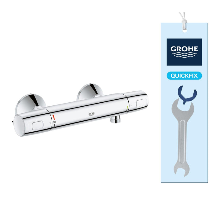 GROHE Precision Trend New - Thermostat-Brausebatterie (wassersparend, für die Wandmontage, langlebig