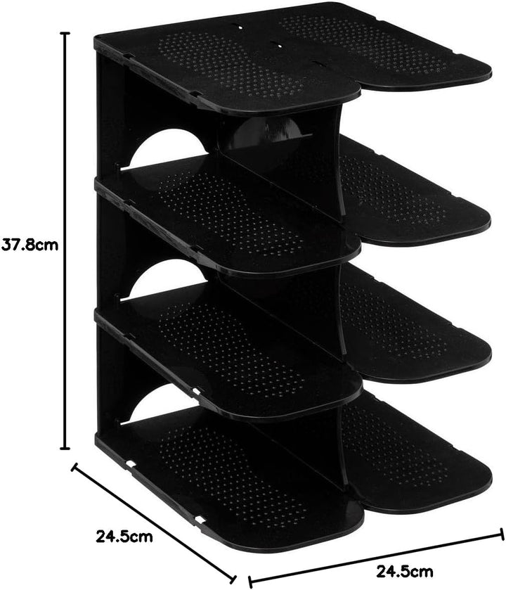 5five - schuhschrank plastik accs schwarz 4p