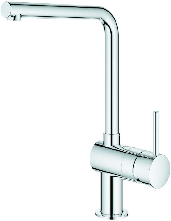 GROHE Minta - Einhand-Spültischarmatur (L-Auslauf, Einlaufmontage, schwenkbarer Rohrauslauf, flexibl