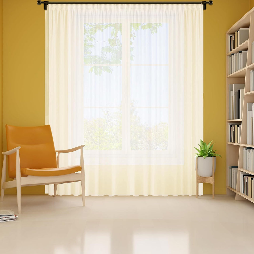 NATUR FUTURE Gardinen Vorhang Store Webstore halbtransparent mit Kräuselband und Bleibandabschluss W