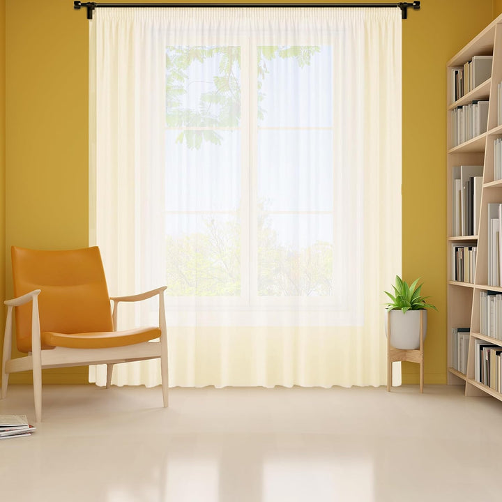 NATUR FUTURE Gardinen Vorhang Store Webstore halbtransparent mit Kräuselband und Bleibandabschluss W