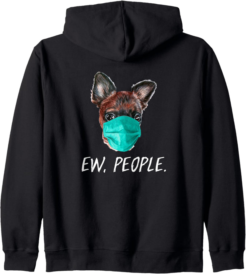 GRIFFON mit Gesichtsmaske Mundschutz Hund EW PEOPLE Kapuzenjacke