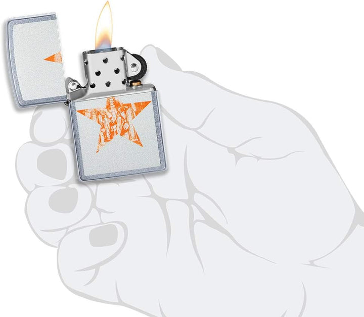ZIPPO – Sturmfeuerzeug, Tom Clancy's The Division 2, Color Image, Chrome Brushed, nachfüllbar, in ho