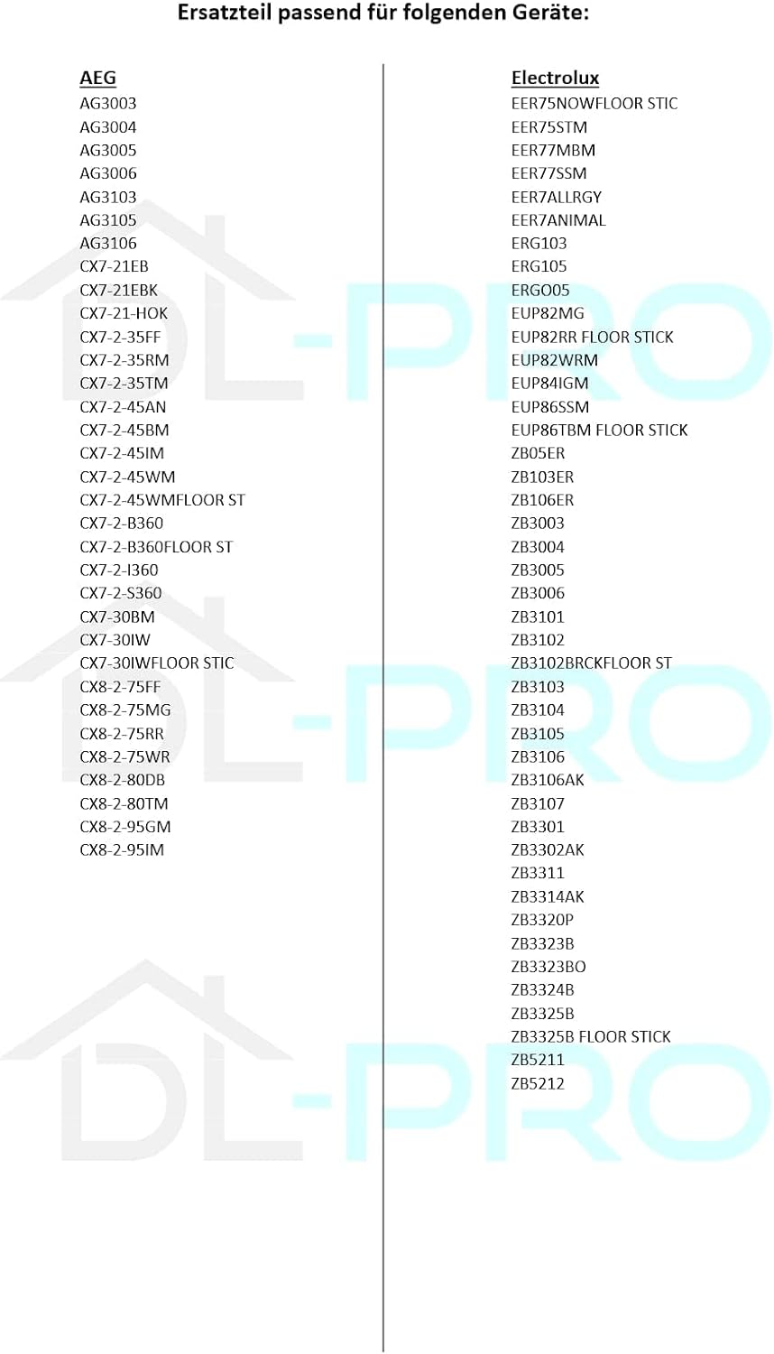 DL-pro Bürstenwalze für AEG Electrolux 140011839044 CX7 CX8 Bürstenrolle für Elektrobürste Bürste Ha