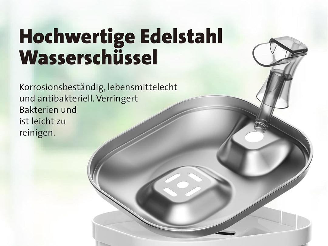 Molly&Cody Spring Trinkbrunnen für Katzen & Hunde (2L Wasserkapazität, automatischer Wasserspender,