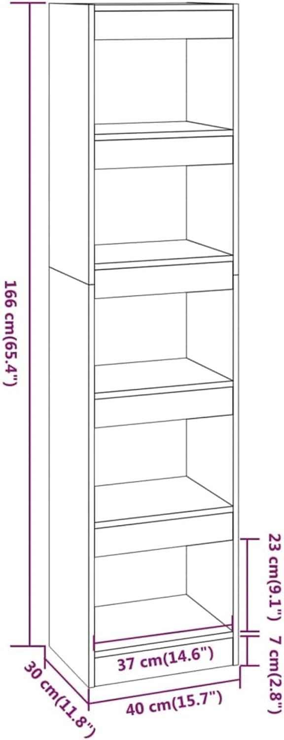 Gecheer Bücherregal Raumteiler mit Fächer Wandregal Standregal Aktenregal Raumtrenner Büroregal Rega