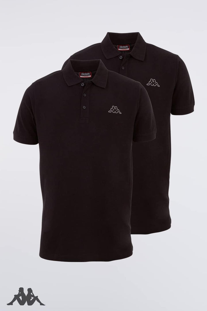 Kappa Herren Polo Shirt VENIST im 2er Pack in M - 5XL | Polo-Hemd mit Logodruck | Basic Poloshirts f