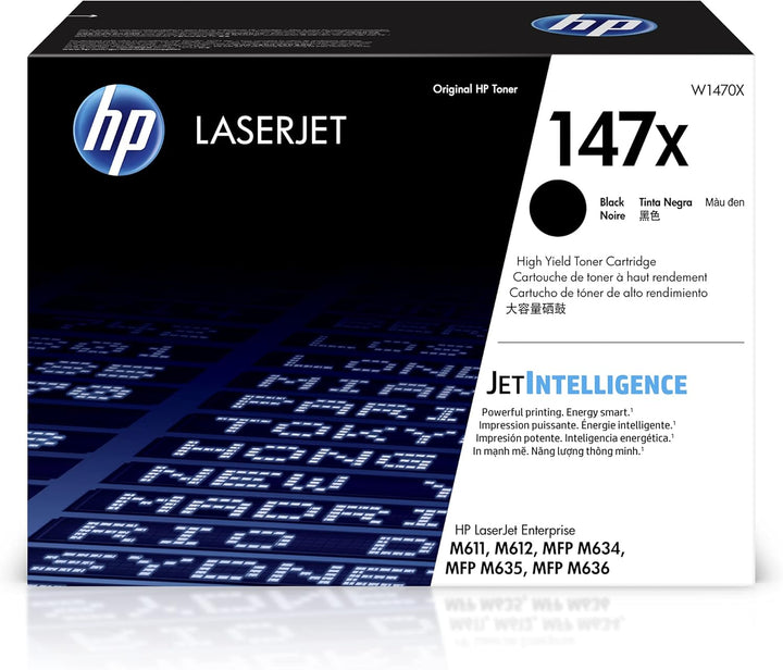 HP 147X (W1470X) Schwarz Original Toner mit hoher Reichweite für HP LaserJet Enterprise M611, M612,