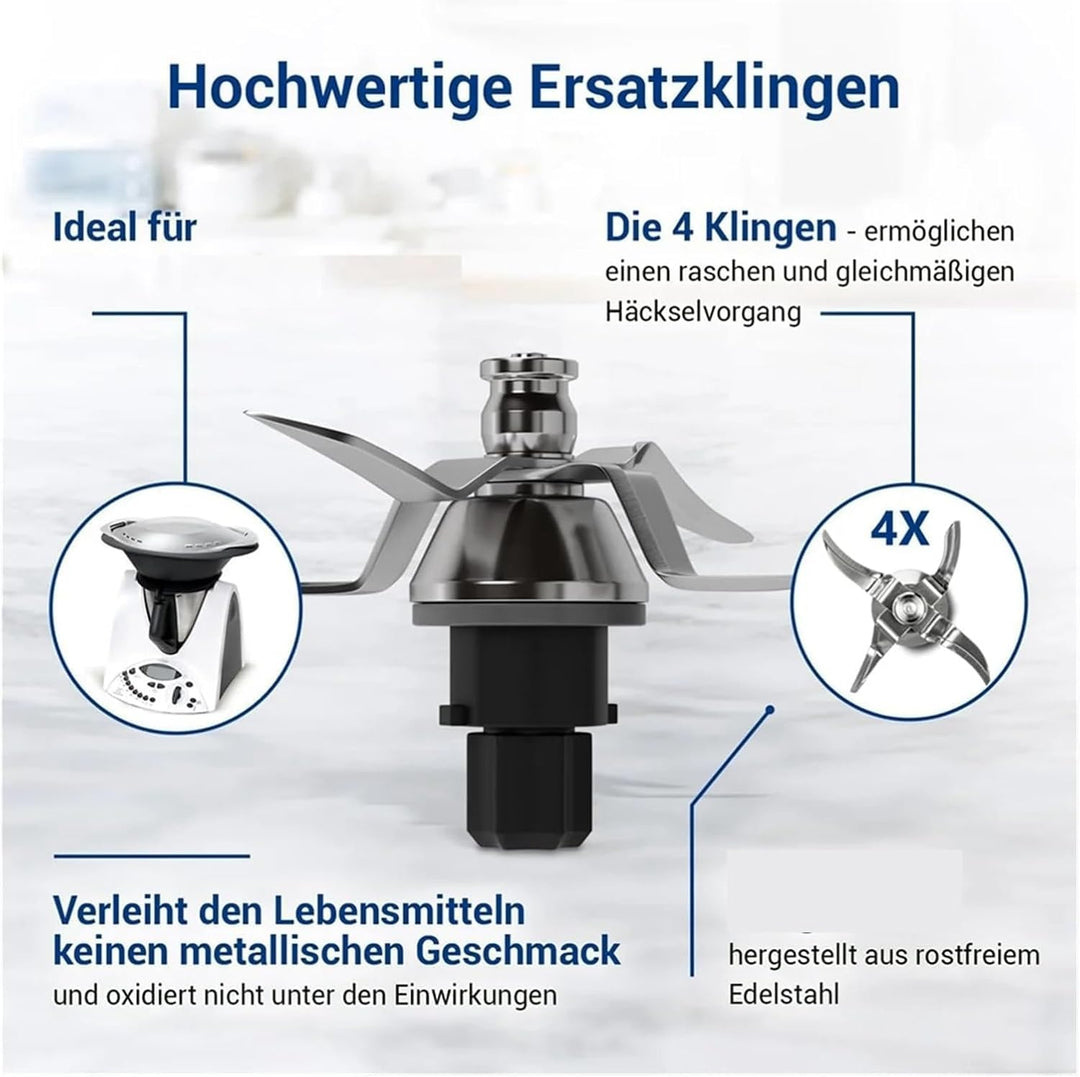 Messer für Thermomix TM31,TM31 Ersatzklinge mit Dichtungsring,Ersatzmesser Edelstahl Ersatzteile Kom