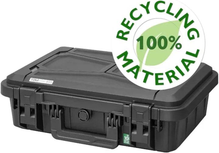 TOMcase Laptop Koffer 16–18 Zoll wasserdicht - ECO Schutzkoffer für Notebook Tablet und Zubehör - St