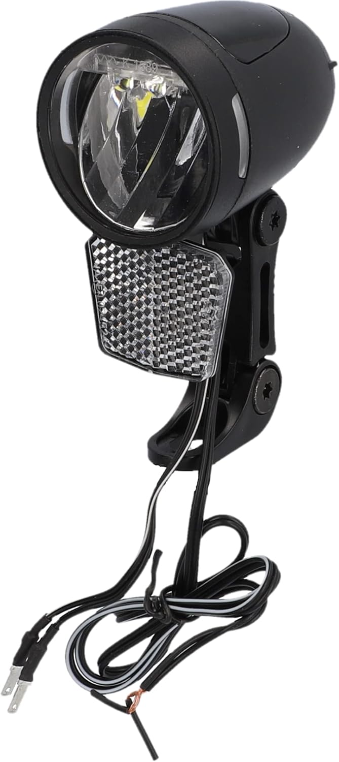 FISCHER Dynamo LED-Scheinwerfer 80 Lux mit Kabel, Fahrrad-Leuchtenset, Fahrrad-Beleuchtung, Fahrradz