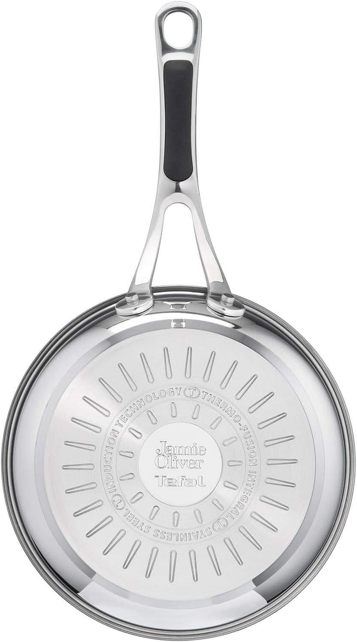 Tefal Jamie Oliver Cook's Classics Edelstahl Bratpfanne, 30 cm, Antihaftbeschichtung, Hitzeindikator